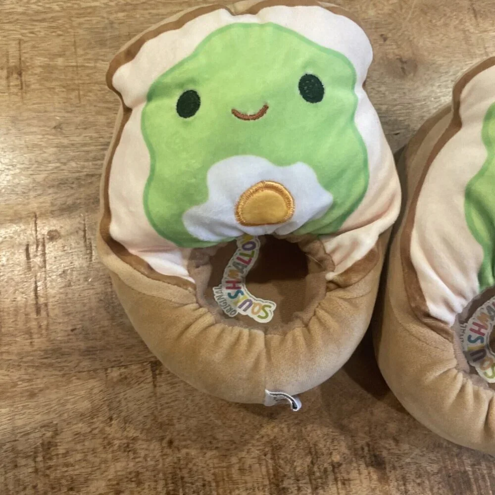 Original Squishmallows Slippers - Sinclair The Avocado Toast - Size 13-1